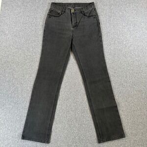 Simon Chang Jeans Mens 28 Straight Leg Gray Embroidered Simon Chang Denim